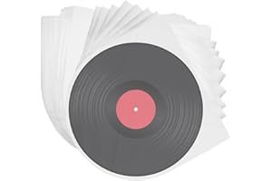 Firavggu 50pcs 7 Pulgadas LP Discos Fundas Interiores Vinilo Fundas Vinilo para 7" LP Semitransparente Discos Vinilo Protector Vinilos Discos