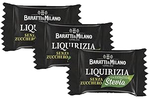 CARAMELLE LIQUIRIZIA MORA SENZA ZUCCHERO CON STEVIA BARATTI & MILANO BUSTA 500g