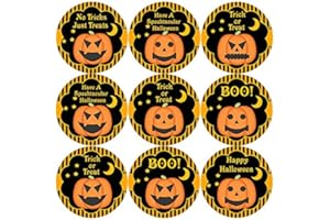 STICKER STOCKER 144 Halloween Pumpkins 30mm School Reward Stickers for Teacher, Parent,