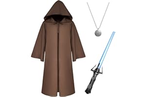 Maryparty Jedi Costume Adult Jedi Uniform Jedi Robe Christmas Cosplay Party Knight Hoodie Costume Uniform Fancy Dress Unisex