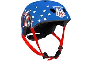 DISNEY Captain America Helm Skate Avengers Comics 54/58 S/M Unisex-Adult, Taille Unique