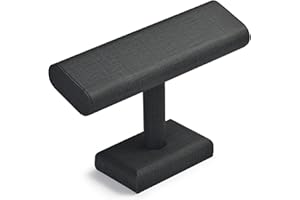 Oirlv Watch Stand Bracelet Stand Display Bangle Watch Holder Watch Rack Jewellery Organizer PU Leather Watch Display Stand T-bar Showcase Jewellery Display Holder Home Chain Bracelet Bangle Organizer