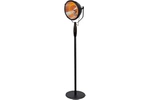 La Hacienda 69551 Black Vintage Searchlight Electric Heater, 210.0 cm*45.0 cm*40.0 cm