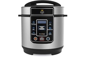 DREW&COLE Drew & Cole Pressure King Pro Electric Pressure Cooker 3L - 700W - Chrome - 8-in-1 Multi Cooker with Digital Display - Non Stick Pot - Rice Cooker, Slow Cooker & Soup Maker All in One