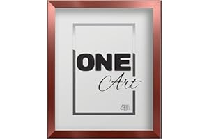 aFFa frames, Hekla, Portafoto in MDF, Facile da pulire, Rettangolo, Con vetro acrilico frontale, Oro rosa, 50x70 cm