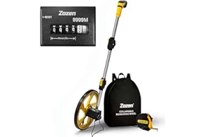 Zozen Measuring Wheel in Meters, Foldable Meters Measure Wheel, Metric Units [Up to 9,999m], Meter Measurement Wheel with Backbag