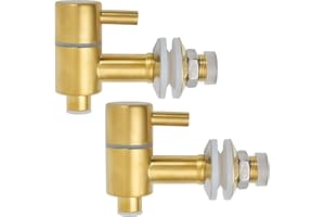 Akamino Spigot for Beverage Dispenser, Stainless Steel Lever Pour Spout Water Dispenser Replacement Faucet for Berkey and Other Gravity Filter Systems,Gold