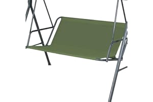 IGTOPS Funda de repuesto para asiento de columpio de jardín, tela Oxford 900D, para exteriores de 2 y 3 plazas (verde: 113 x 48 x 48 cm)
