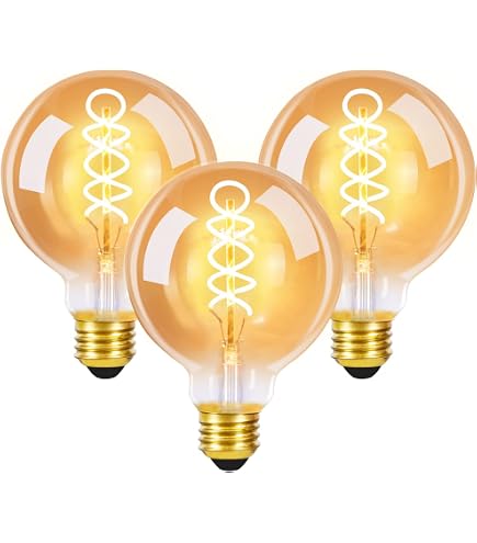 Vintage LED Birne E27, Bernsteinfarben, Dimmbar, 5W – Energiesparend & Warmes Licht