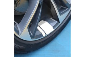 ‎MINSEZHI Auto Felgen Aufkleber Streifen,Hash Stripe Aufkleber Radnabe Aufkleber für 45,7cm-53,3cm Räder,12 Stück,Weiss