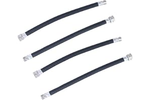 YATGUUDZ 4 Pieces Inflator Pump Hose Pipe Air Tool Inflator Tube Pipe Cord Easy to Carry Suitable for All Tires with Standard Valves (Black)