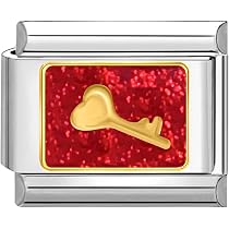 Quiges 9mm Italian Charm Modul – Edelstahl Engel Mit Flügeln Für Gliederarmbänder