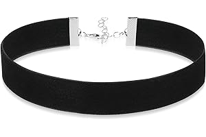 Ticome Classic Black Velvet Choker Necklace,Timeless Gothic Plain Jewelry Accessory for Women and Girls,Retro Punk Dark Cool Style Short Choker Collar Party Clothing Jewelry
