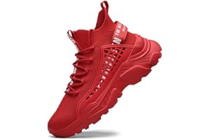 FUSHITON Chaussure Homme Sneakers Baskets Montante Mode Chaussures de Course Marche Hautes Décontractées Sport