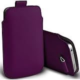 Digi Pig® DARK PURPLE Easy Access Pull Tab Case For Doro 7010 Mobiles - Durable Protective Phone Pouch Covers