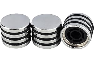 Pxyelec Gitarren Drehknöpfe, Gitarren Drehknöpfe für Potentiometer Lautstärke-Klangregelung, Chrom, 3er Pack