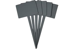 SECURIT - Set 5 Etiquetas de Pizarra para Clavar + 1 Rotulador de Tiza - Forma Rectangular - Doble Cara - Cafetería, Bar, Restaurante, Tienda - 18 x 8 x 0,1 cm - Color Negro