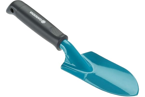 Transplantoir Classic de Gardena : pelle universelle pour la plantation et le repiquage dans le jardin et sur le balcon, acier de qualité, poignée ergonomique, largeur de travail 8 cm (8950-20)