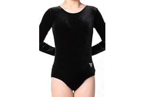 Varsany Girls Plain Gymnastics Leotards Velvet Super Soft School Wear School Uniform Dance Ballet tights Gymnastics Leotard for girls(K)
