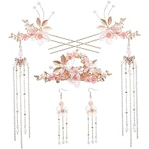 Lurrose Haarnadeln Mit Quaste & Perlen – Vintage-Stil, 15 Cm, 2 Stück, Für Hochsteckfrisuren & Asiatische Looks