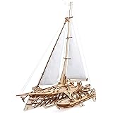 UGEARS Trimarano a Vela Merihobus Modello in Legno 3D - Puzzle per Adulti - Modello Meccanico - Rompicapo da Costruire - Da C
