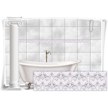 Fliesenaufkleber Bordure Fliesen Aufkleber Vintage Nostalgie Retro Bad Wc Kuche