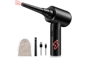 ‎KACNON KACNON Stärkste Elektrische Staubgebläse, 90W 3-Gang 50000-90000 U/min Air Duster, Elektrische Druckluftspray mit 7500mAH Akku, Tastatursauger, Tastatur Reiniger für PC, Laptop, Auto, Bürogeräte