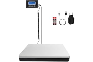 UNIWEIGH Paketwaage,200kg Plattformwaage,10g Genauigkeit Briefwaage,Hochleistungs Postwaage mit Hold &Tara,Kofferwaage mit LCD Display für,Pakete, Gepäc,Lagerhaus,Unternehmen,Batterien&Typ-C
