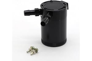 Fuworance Serbatoio per la raccolta dell'olio da 0,4 l/400 ml, a 2 porte, universale, per auto, serbatoi di sfiato, serbatoio di raccolta dell'olio, filtro in bronzo in alluminio da 3/8" NPT