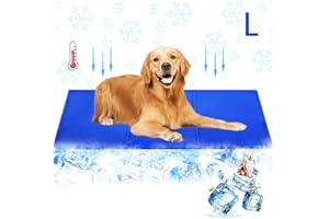 AlfaView Tapis de refroidissement pour animaux de compagnie pour chien et chat tapis de gel autoportant activé par la pression pour chenils caiss et lit, idéal pour la maison voyages (L 35.4*19.7Inch)