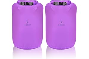 DESOTO Bolsa Impermeable - Juego de 2 Bolsas Secas 10L/20L/40L/70L, Ligeras Bolsas Secas para Deportes Acuáticos al Aire Libre, Cierre de Seguridad, para Kayak/Rafting/Natación (Morado,70L)