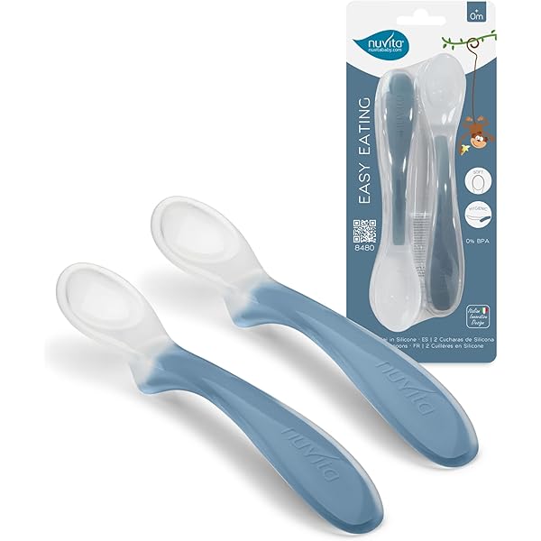 Nuvita EasyEating Set 2 Cucchiaini Termosensibili - Cambia Colore Se La Pappa è Troppo Calda Per Il Bambino - Foto 2