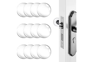 HULAGU 12PCS Butée de Poignée de Porte Murale，Ø 40mm Butée de Porte Transparente Adhésive Stop Porte en Silicone Tampon Porte pour Protection Maison Bureau Mural