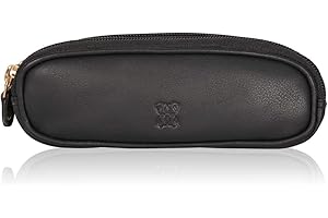 LAKELAND LEATHER Real Leather Double Twin Pair Unisex Glasses Case