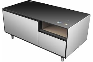 Emerio MusicFridge – kombination av dryckeskylare (68 l) med frys (14 l), soundbar och loungebord, Bluetooth, 2 x USB, 1 x US