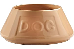 Mason Cash Cane Non Tip Dog Bowl 21 cm Ceramic Dog Feeding Bowl for Food & Water, Non Slip & Anti Spill Pet Bowl, Dishwasher & Freezer Safe