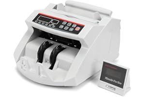 TEMPO DI SALDI Contador de billetes profesional con detector de billetes falsos y 2 pantallas LED