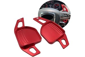 ontto Alu Alloy Car Steering Wheel Shift Paddle Shifter Extension fit for Audi A1 A7 A3 A4 A5 A6 A8 S4 S5 S6 S8 RS4 RS5 RS6 Q5 R8 Q7 TT TTS 2012-2016 Accessories Gear Shift Paddle 2 Pieces Red