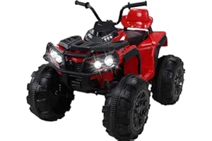 Original Actionbikes Motors Kinder Elektro Quad Bumper Offroad I Lizenziert - 2 x 35 Watt Motoren - 1x 12 V 7Ah Batterie - 6 Km/h - Beleuchtete Armaturen - Multimedia (Rot)