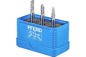 PFERD HM-frässtiftset, 3-delad, Allround tandad skaft-ø 6 mm, frässtift ø 6 mm, 21901406, för mångsidig användning på de vikt