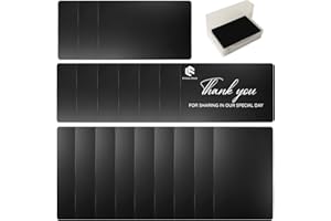 FONLAND Carte de Visite en Métal Blancs 100Pcs, Alliage d'Aluminium Gravée au Laser Vierge Cartes, Impressionnante Carte de Visite Vierge Gravée pour Bureau Cartes Cadeaux DIY, Noir mat