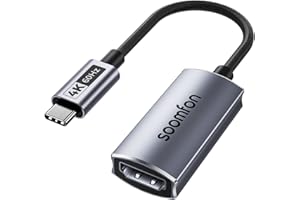 SOOMFON USB C to HDMI Adapter 4K 60Hz USB Type C to HDMI Adapter Support 4K@60Hz 2K@144Hz Compatible with MacBook Pro/MacBook Air/iMac/iPad Pro/Air and More