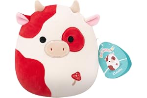 Squishmallows Original 19 cm Claudio the Spotted Cow | Samlarbar söt plyschleksak, gosiga leksaker för barn, mjuka leksaker