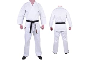 MAR INTERNATIONAL MAR | White Karate Gi with FREE belt, Traditional Student Uniform, Kids Karate Suit | Men & Women; Kids & Adults | Supreme Design - 8.5oz Fabric + FREE BELT