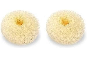 WACURRENTHYD Hair Donut Bun Maker, Ring Style Bun, 2PCS Chignon Hair Medium Doughnut Shaper for Short and Thin Hair (Medium, 3 Inch/Beige)