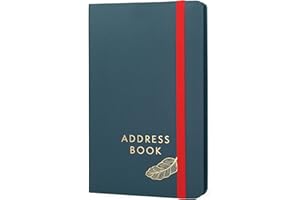 Boxclever Press Small Address Book with 432 Spaces. Address Books with Alphabet Index hardback, Pocket & Change of Address Labels. Perfect Gifts for Women 21 x 13 cm