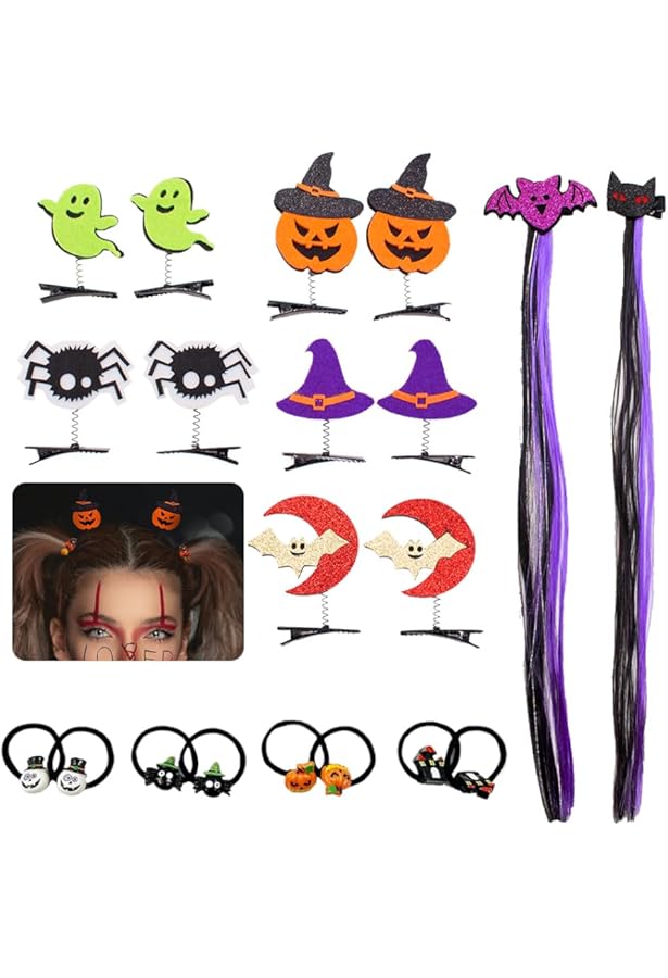 Ipetboom Barrettes D'Halloween Avec Nœud Papillon - Accessoires Pour
