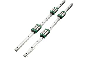 VEVOR Linearführung HSR 20 Serie Linearschienen, 1700 mm Länge Linearwelle CNC Linearführung mit 4 HSR 20 UU Lagerblöcken, Linear Führungsschiene für CNC-Maschine, Drehmaschinen, Linearführungsschiene