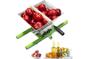 ACXIN Molinillo de fruta de 7 L, acero inoxidable, triturador de frutas, prensa de maíz, prensa de manzanas, prensa de frutas, trituradora de frutas, con manivela manual