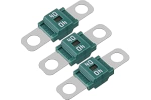 SIGANDG AMI/Midi Fusible 40A de Alta Corriente Bolt-on Midi Fusible 40 Amp Verde para Automóviles, Autobuses, Camiones, Caravanas, Vehículos de Construcción (Paquete de 3)